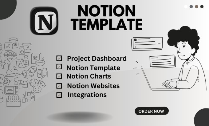 Gig Preview - Design notion, notion templates, notion websites, notion expert