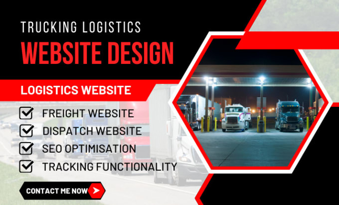 Gig Preview - Design trucking website logistics website dispatch website freight