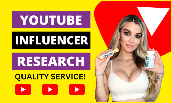 Gig Preview - Find youtube influencer email list for you tube influencer marketing