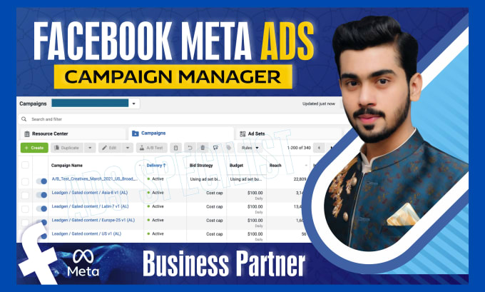 Gig Preview - Be your facebook meta ads campaign manager, fb and instagram advertising