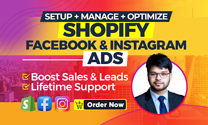 Gig Preview - Setup and manage shopify facebook ads, instagram ads campaign