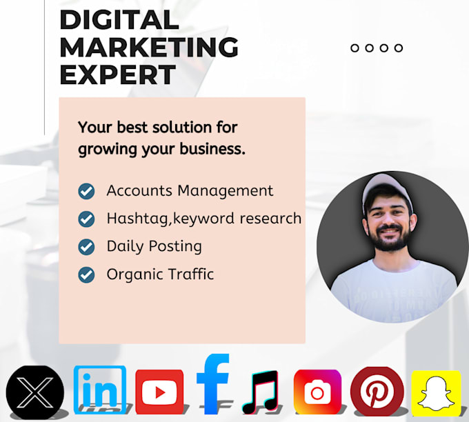 Gig Preview - Be your digital marketing and social media manager