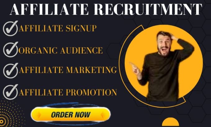 Gig Preview - Do affiliate link recruitment, link promotion, affiliate signup