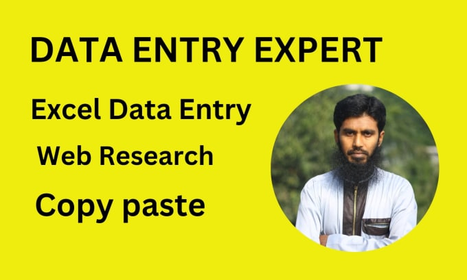 Gig Preview - Perfect data entry, web research, copy paste and data mining