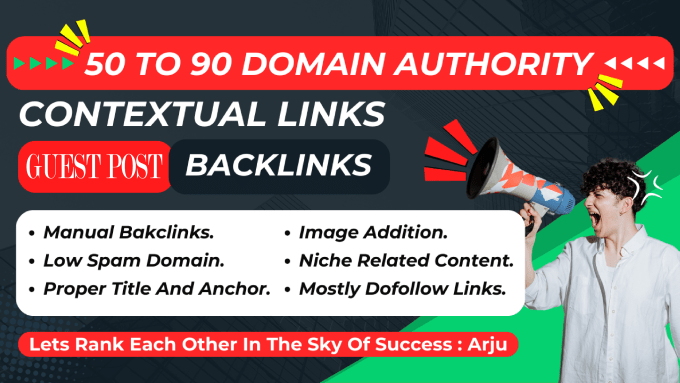 Gig Preview - Do high quality guest post backlinks for your website growth