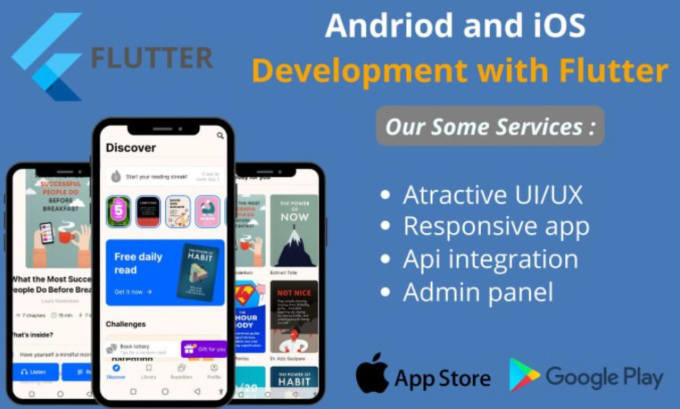 Gig Preview - Develop flutter app development as android and ios flutter mobile app developer