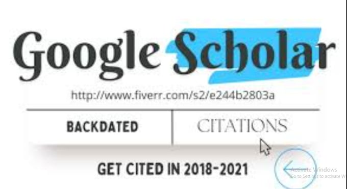 Gig Preview - Increase article citation, reference on google scholar