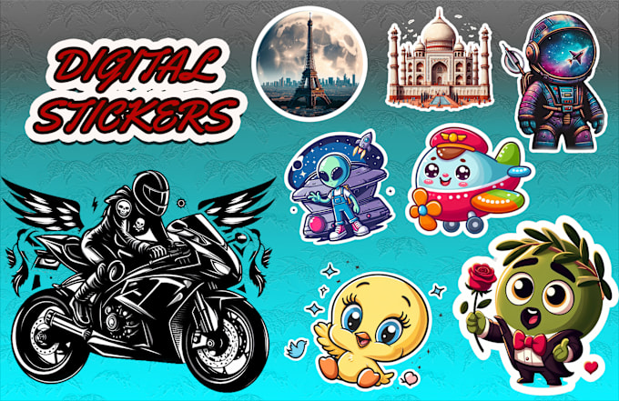 Bestseller - create custom badge, patch, cartoon and cute stickers design