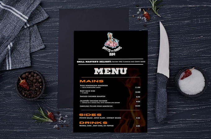 Gig Preview - Create restaurant menu designs at affordable prices