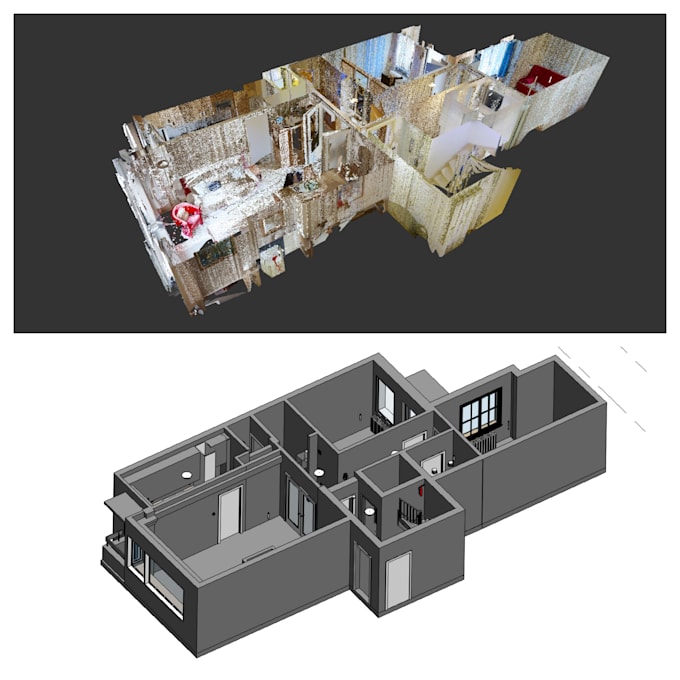 Gig Preview - Convert point cloud data to revit 3d models