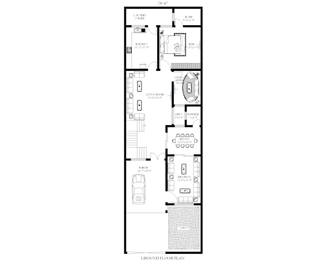 Gig Preview - Redraw floor plan for real estate agent, convert sketch to pdf