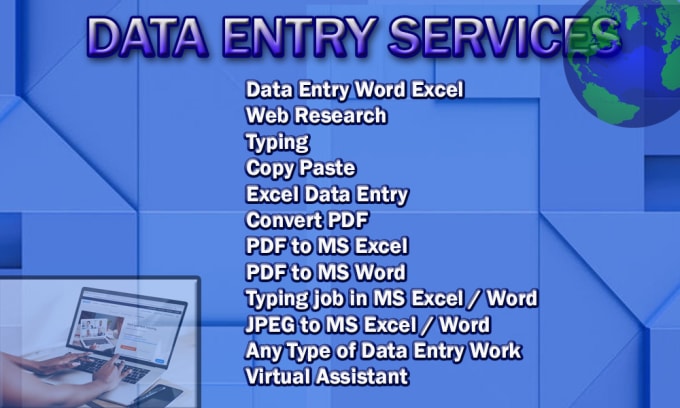 Gig Preview - Do excel data entry, translation, web research, convert PDF