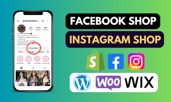 Gig Preview - Set up facebook and instagram shop with integrate shopify, wordpress