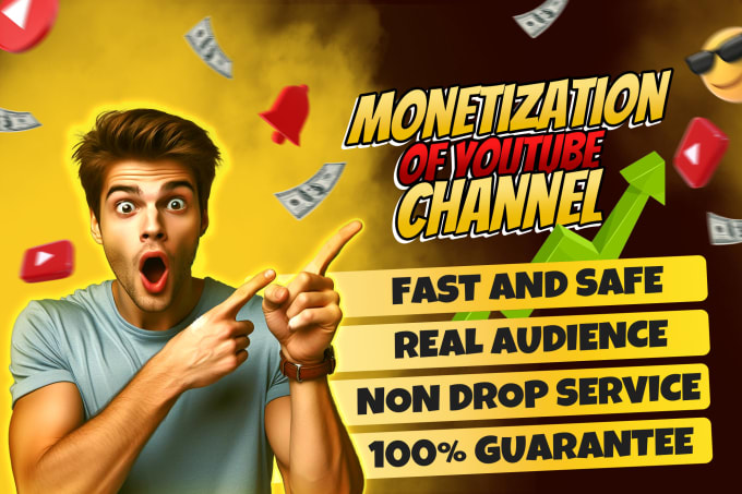 Gig Preview - Do organic youtube channel promotion for complete channel monetization