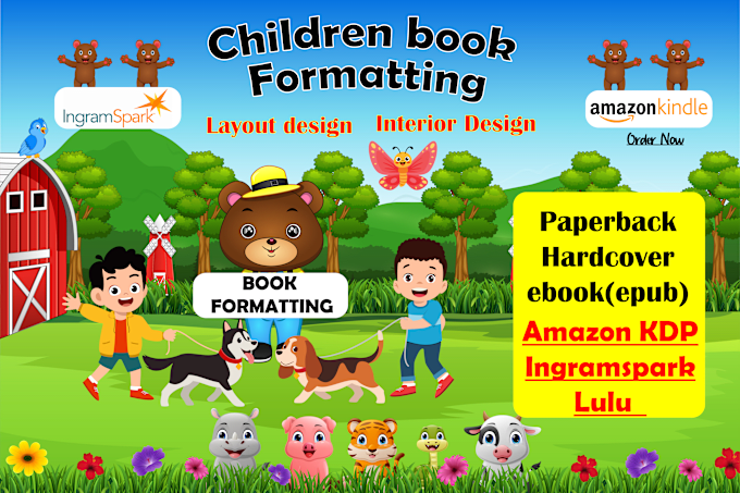 Gig Preview - Do children book formatting and layout design for amazon KDP ebook paperback