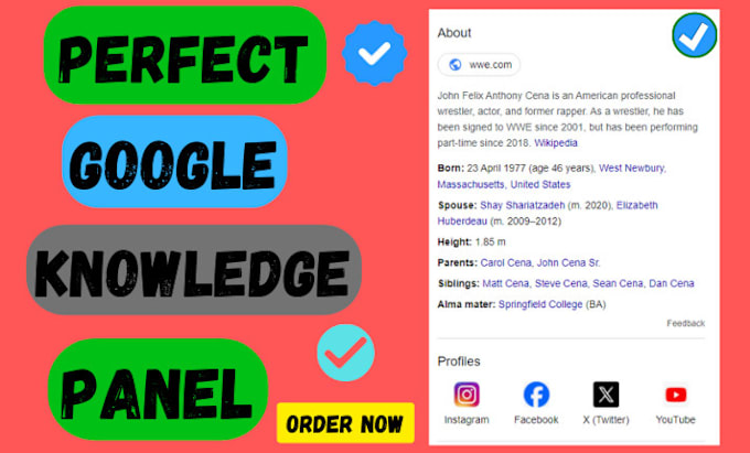 Gig Preview - Build active google knowledge panel, knowledge graph for personal or brand