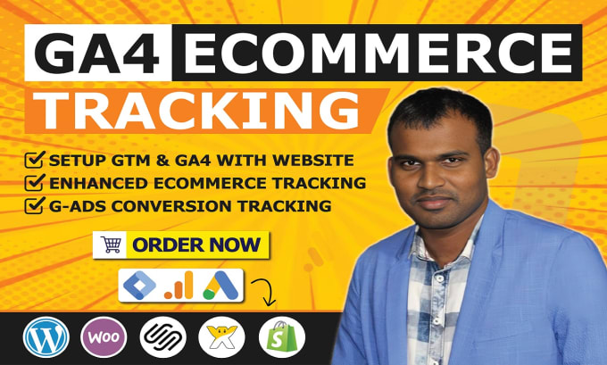 Bestseller - setup ga4 ecommerce tracking, shopify, wordpress, wix, bigcommerce, squarespace