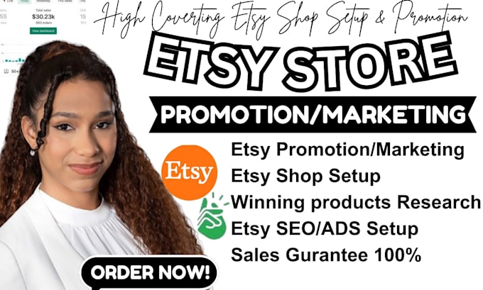 Gig Preview - Promote etsy shop, boost etsy sales with etsy SEO, meta ads, etsy marketing