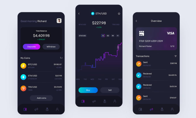 Gig Preview - Create crypto wallet app, blockchain app, dapp, erc 20, trust wallet app