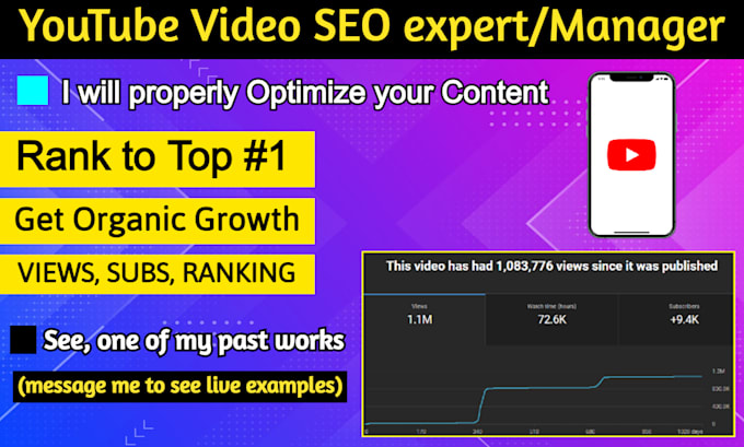 Gig Preview - Perfectly optimize youtube video for top ranking