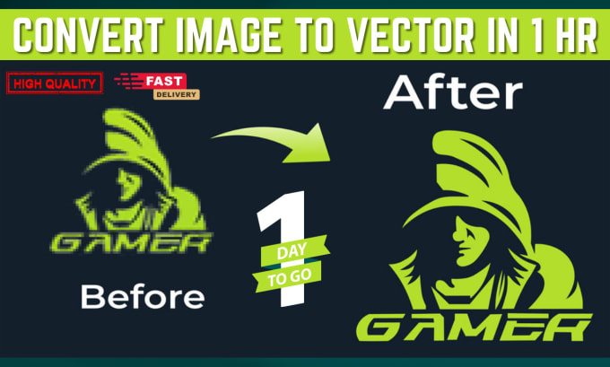 Gig Preview - Convert image to vector in 1 hour