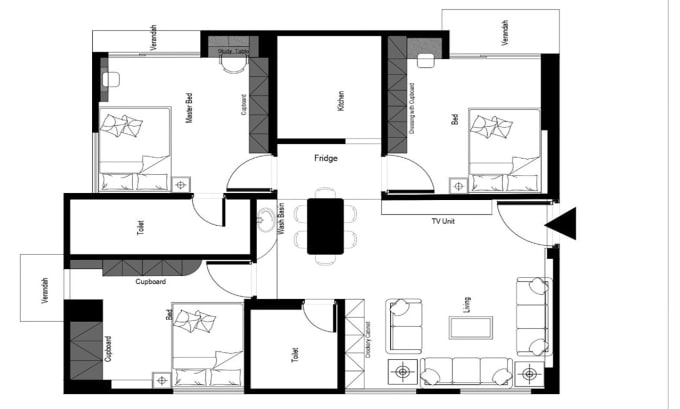 Bestseller - redraw 2d floor plan using autocad