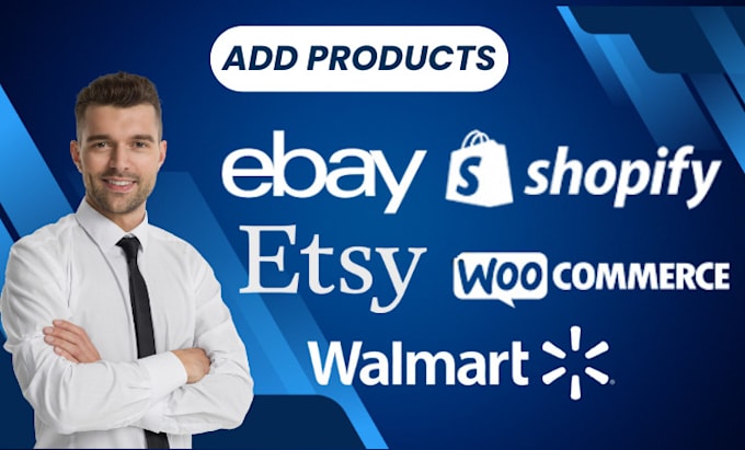 Gig Preview - Add bulk import products on ebay, etsy, shopify, bigcommerce, squarespace,tiktok