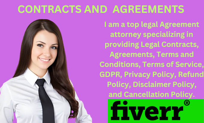 Gig Preview - Write and review legal contract, agreement, legal drafting