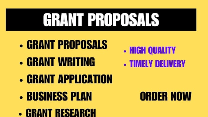 Gig Preview - Research and write grant proposal 501c3 and nonprofit business plan