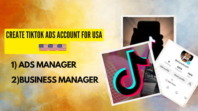 Gig Preview - Set up tiktok ads account and business manager  USA verified