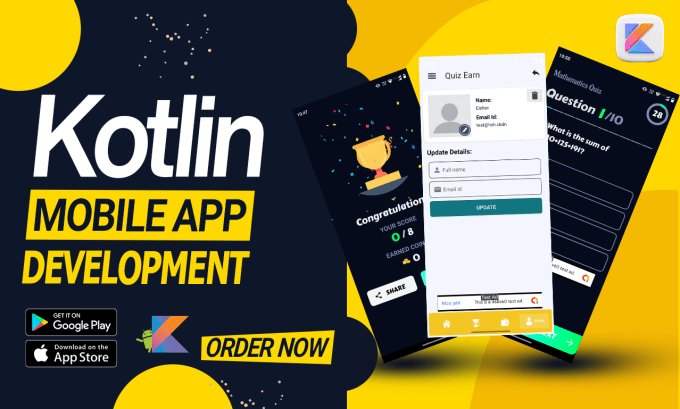 Gig Preview - Do mobile app development as an android app developer or kotlin developer