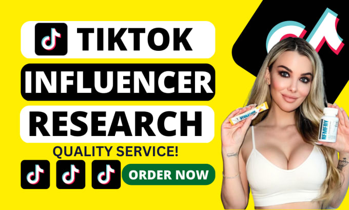 Gig Preview - Find tik tok influencers email list for tiktok influencer marketing