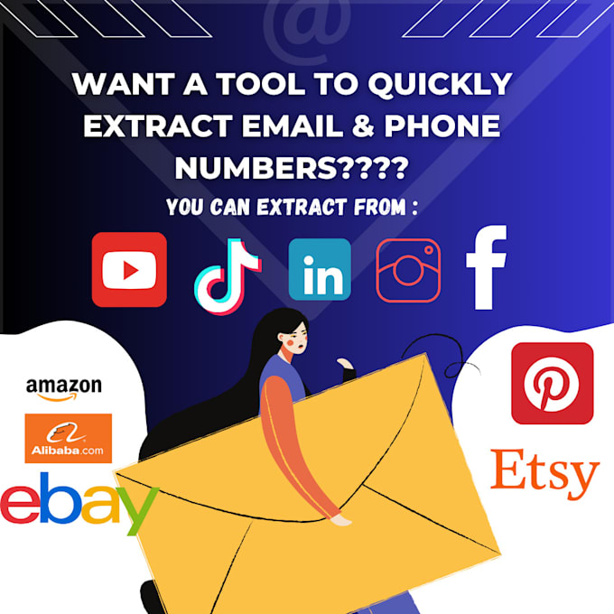 Gig Preview - Do email and number extractor from social media, marketplace