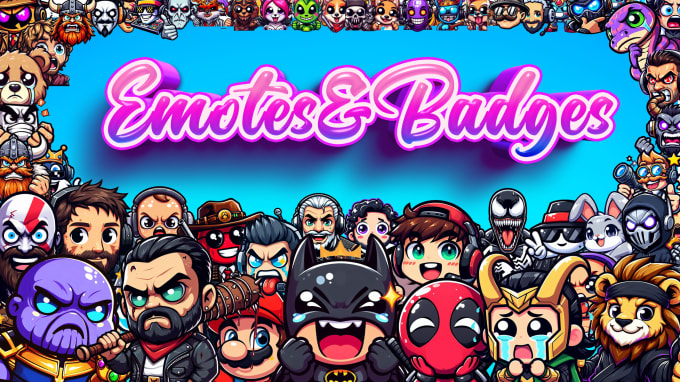 Gig Preview - Custom emotes or sub badges for your twitch, kick, discord