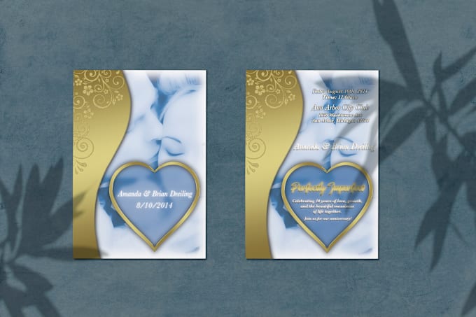 Gig Preview - Create an elegant wedding invitation design