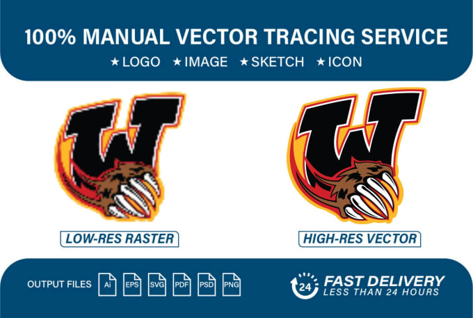 Gig Preview - Vectorize image, vector tracing, redraw logo design in adobe illustrator