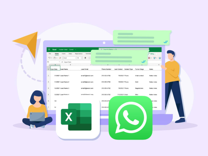 Gig Preview - Send automate whatsaap massage from excel sheet