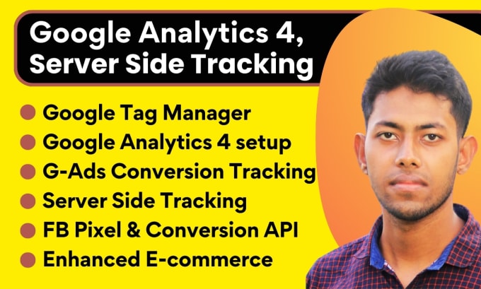 Gig Preview - Setup  google analytics 4, tag manager, server side tracking, GTM,ga4, gads