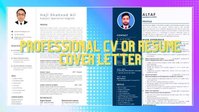 Gig Preview - Create professional CV, resume and cover letter using canva