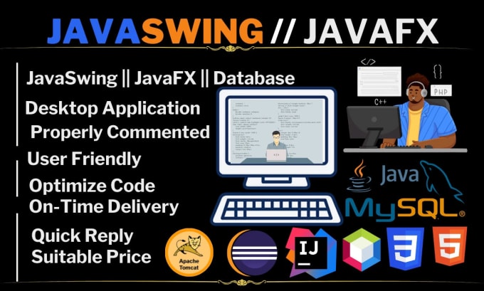 Gig Preview - Do  java, swing, javafx, jsp, servlet, springboot  projects