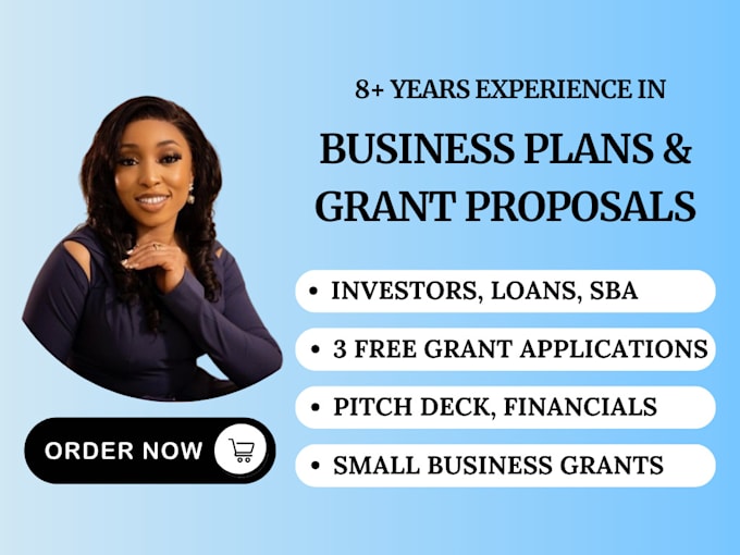 Gig Preview - Do winning startups business plans, grant proposal writing, pitch deck