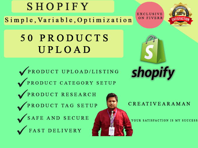 Gig Preview - Add 50 products to your shopify store