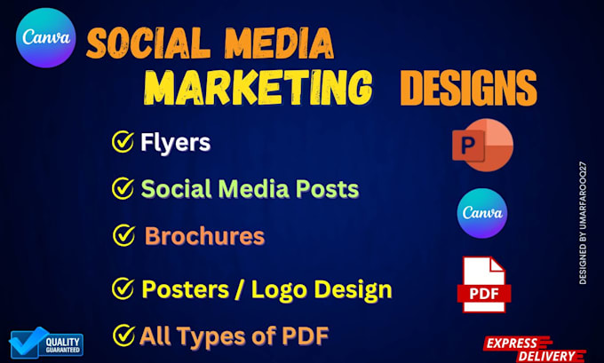 Gig Preview - Design business flyer brochure posters banners logo pdf social media marketing