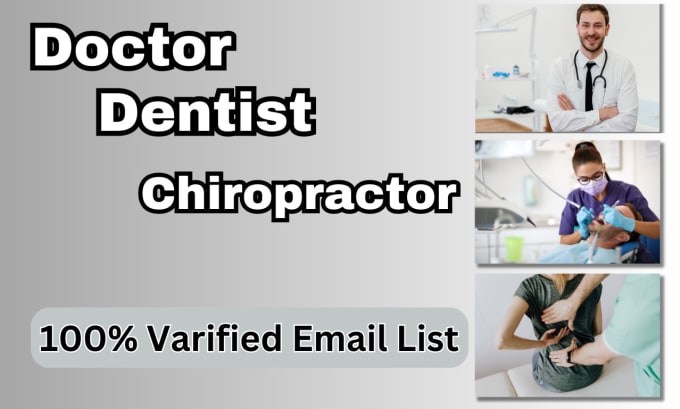 Gig Preview - Build doctors, dentists, chiropractors prospect email list