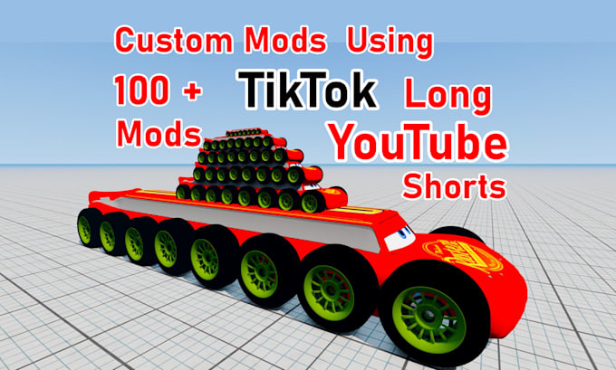 Gig Preview - Custom beamng drive shorts with unique mods for tiktok and youtube