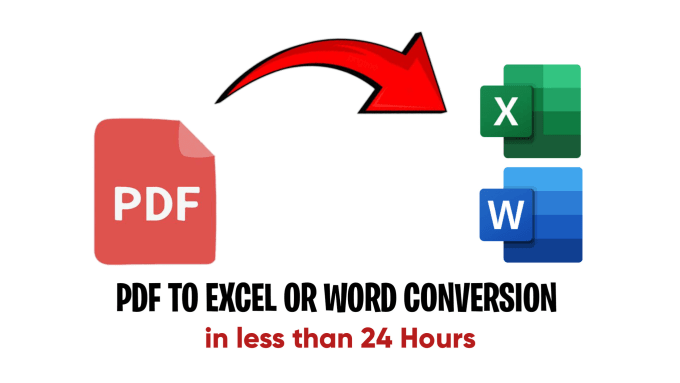 Gig Preview - Convert pdf files into excel or ms word