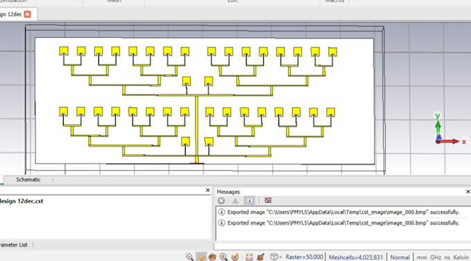 Gig Preview - Design microstrip patch antenna array using cst studio