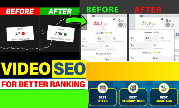 Gig Preview - Do best youtube video SEO optimize for top ranking