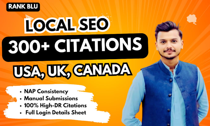 Gig Preview - Manually submit your business to 300 top citations in UK, USA, and ca