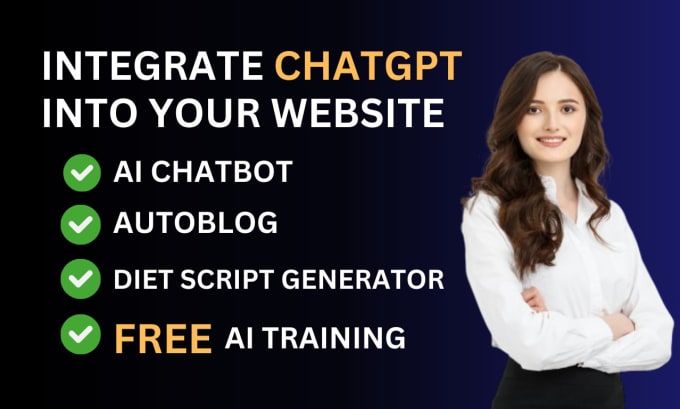 Gig Preview - Integrate chatgpt openai into your wordpress website for ai chatbot and autoblog